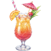 Tropischer Cocktail mit Obstdeko