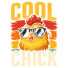 Cool hen with sunglasses