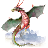 Vol aquarelle du Dragon Lunaire