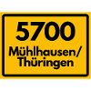 OLD POSTCODE 5700 MÜHLHAUSEN THURINGIA