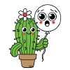 Cactus Buddy et Fantôme Ballon