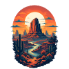 Canyon au coucher de soleil