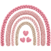 Patron de tricot rose arc-en-ciel