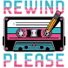 Rewind Please Cassette Retro