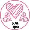 Hearts in Pink Love you Gift