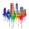 Indianapolis Indiana Dripping Paint