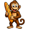 Singe avec baguette