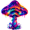 Psychedelic Rainbow Mushroom
