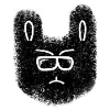 Lapin nerd avec des lunettes