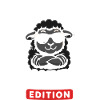 Black sheep with sunglasses