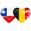 Chile Belgium Flag Heart