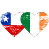 Chile Irland Flagge Herz used