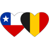 Chile Belgium Flag Heart