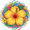 Kunterbunte Hibiskus Splash