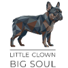 French Bulldog Low-Poly Art - Little Clown