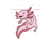 Soyez un axolotl albinos
