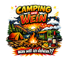 Camping und Wein Lagerfeuerabend