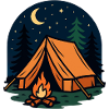 Camping d'une nuit en forêt