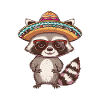 Raccoon Funny Sombrero