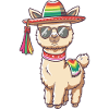 Sombrero drôle d’alpaga lama