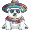 Polar Bear Funny Sombrero
