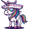 Unicorn Funny Sombrero