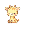 Cute baby Giraffe Kawaii style