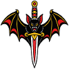 Chauve-souris poignard style tattoo dark