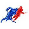 Rival Hockey Duel: Blue vs Red