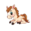 Kawaii pony pastel brown spots