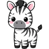 Cute kawaii zebra gift