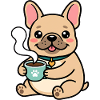 Cute French Bulldog Coffee Lover
