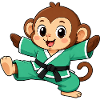 Karate Monkey Fighting Chimpanzee Martial Arts