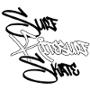 Graffiti Surf Script Blanc