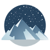 Starry Night Berge – Winterzauber