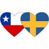 Chile Sweden Flag Heart
