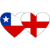 Chile England Flag Heart