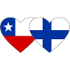 Chile Finland Flag Heart