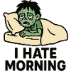 Zombie râleux matinal au lit