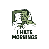 Morgenmuffel Zombie im Bett