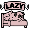 Lazy Pug Dog Bed Introvert