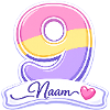 Birthday 9 Pastel customizable