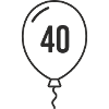 Ballon numéro 40 – Conception ronde d’anniversaire