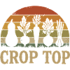 Sunset Garden Silhouette Crop Top