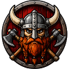 Viking Warrior with Axe Shield