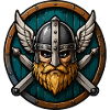 Guerrier de dessin animé viking