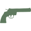 Green Revolver Silhouette