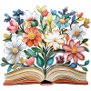 Book with flowers