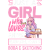 Filles d’anime Ramen Chats Boba Dessin