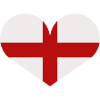Heart-shaped English flag